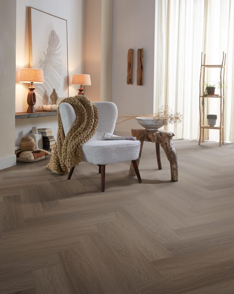 Ambiant Spigato Estino visgraat dryback brown - Afbeelding 3
