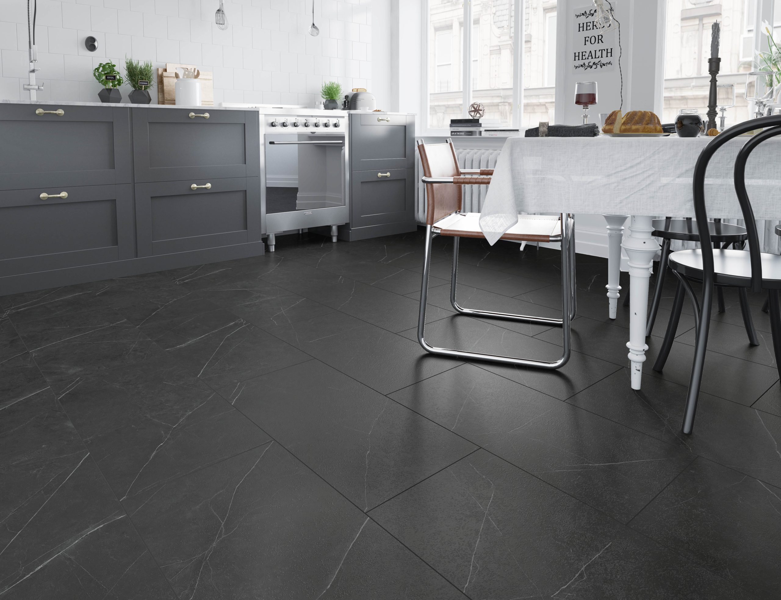 Gelasta Grande Rigid Click Tile 5503 Marble Black