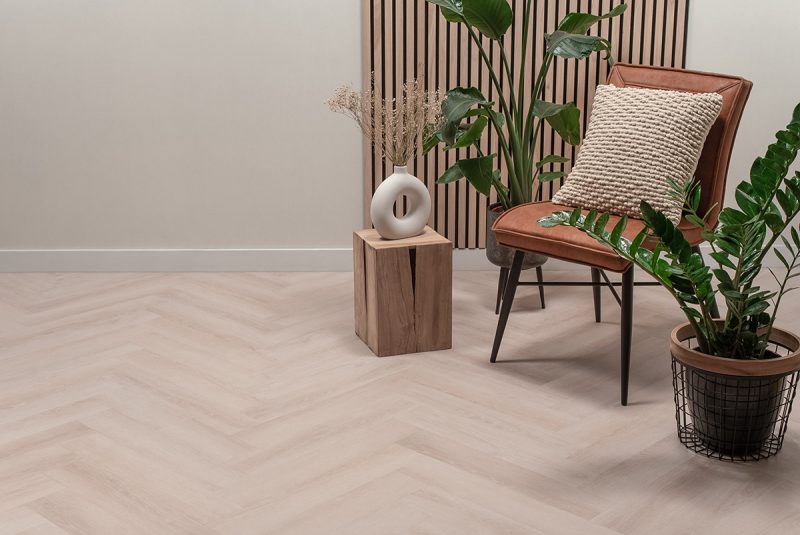 Floer Visgraat PVC - Mat Wit Eiken (Uitlopend) - Afbeelding 6