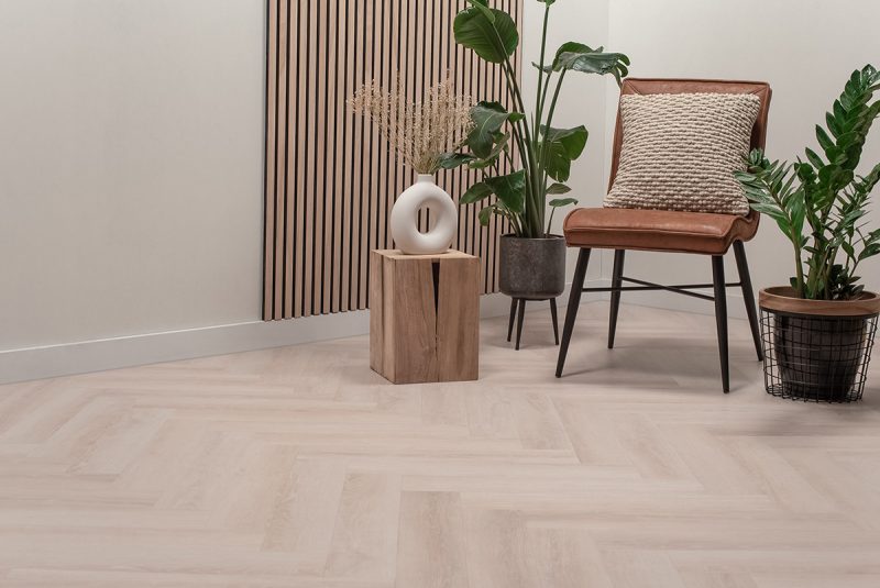 Floer Visgraat PVC - Mat Wit Eiken (Uitlopend) - Afbeelding 3