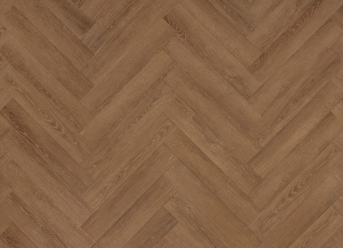 PVC - Floer Visgraat PVC - Bruin Eiken - toplaag 0.55 - Bruin