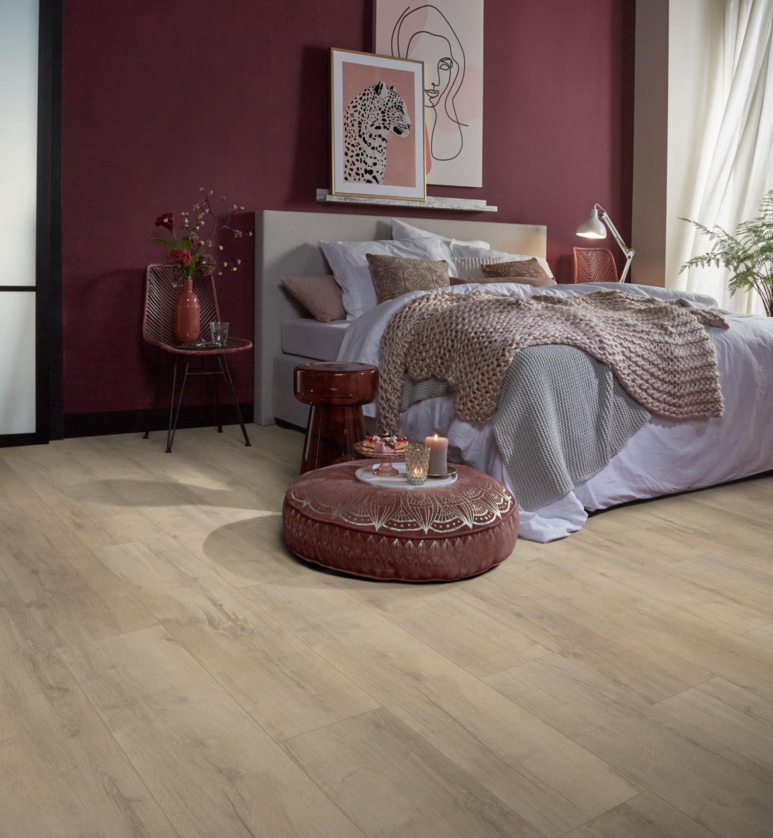 Laminaat - Ambiant Superior oak beige eiken - toplaag 0 - Bruin