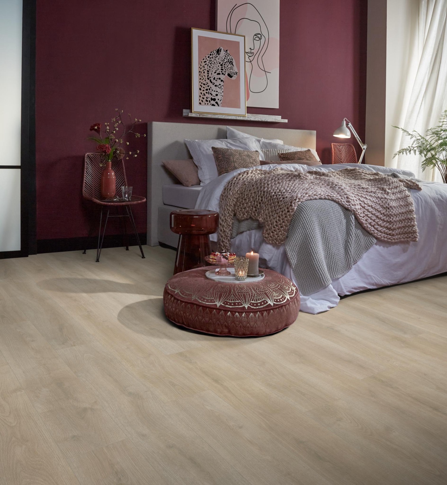 Laminaat - Ambiant Sunny oak beige eiken - toplaag 0 - Bruin
