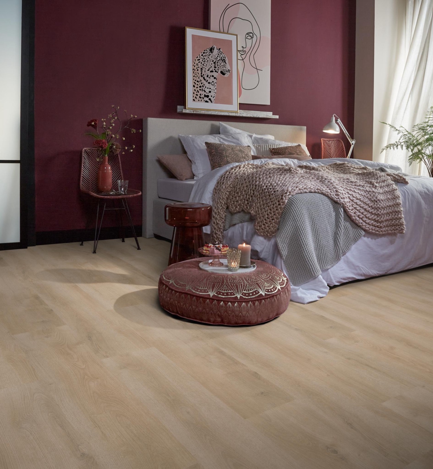 Laminaat - Ambiant Xtra wide eiken beige - toplaag 0 - Bruin