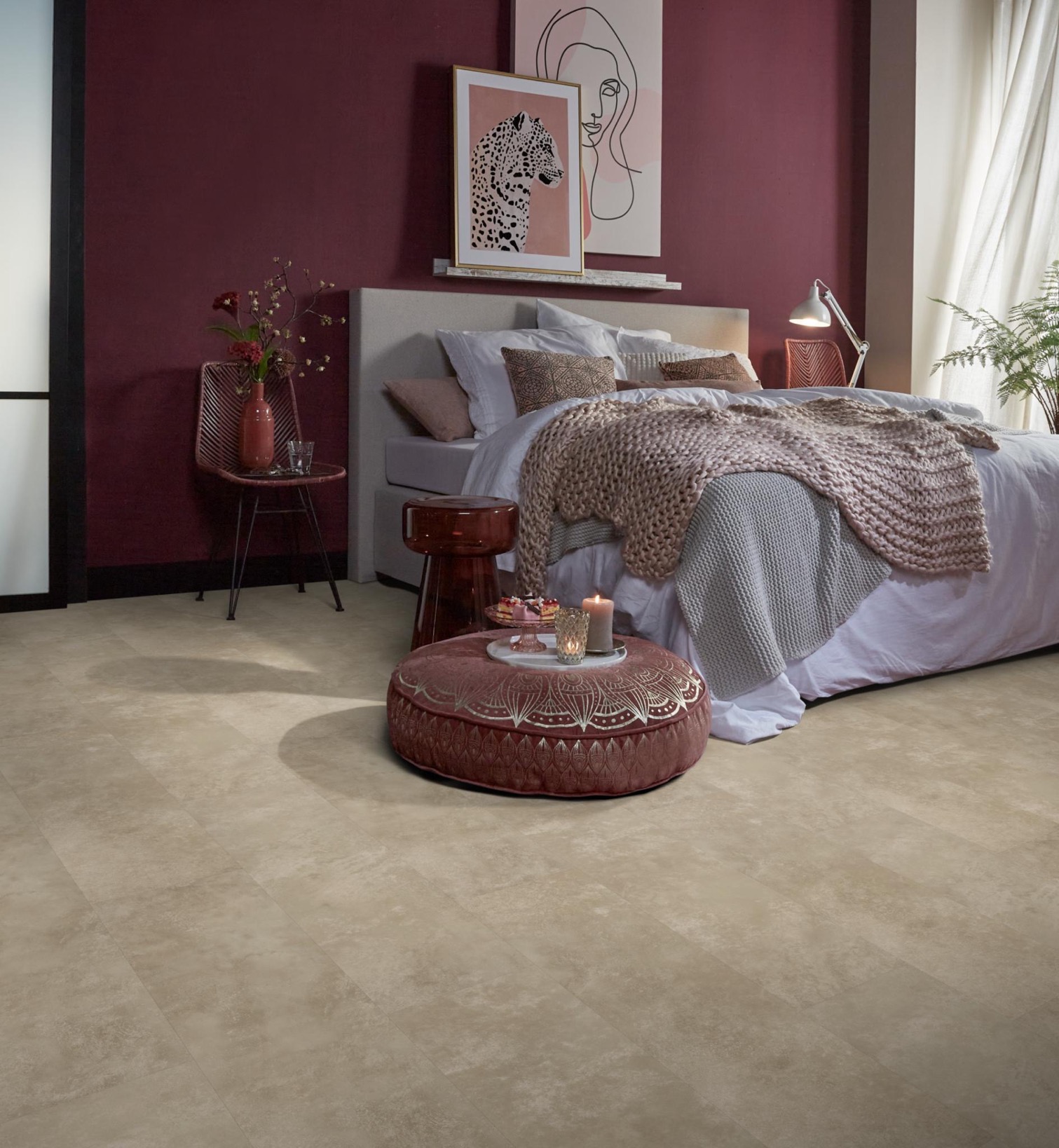 PVC - Ambiant Viretto dryback sand - toplaag 0.55 - Bruin