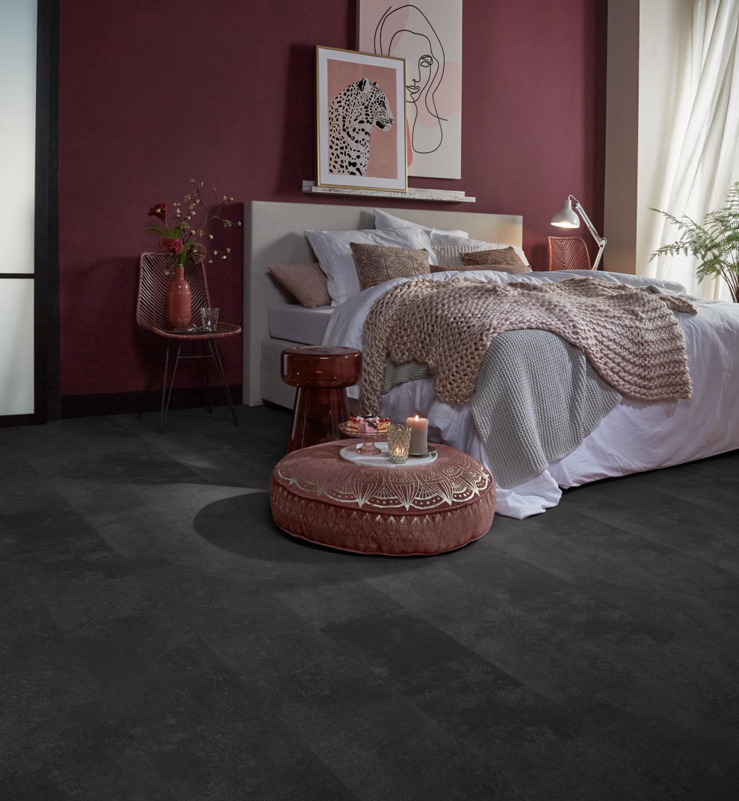 PVC - Ambiant Viretto dryback anthracite - toplaag 0.55 - Grijs