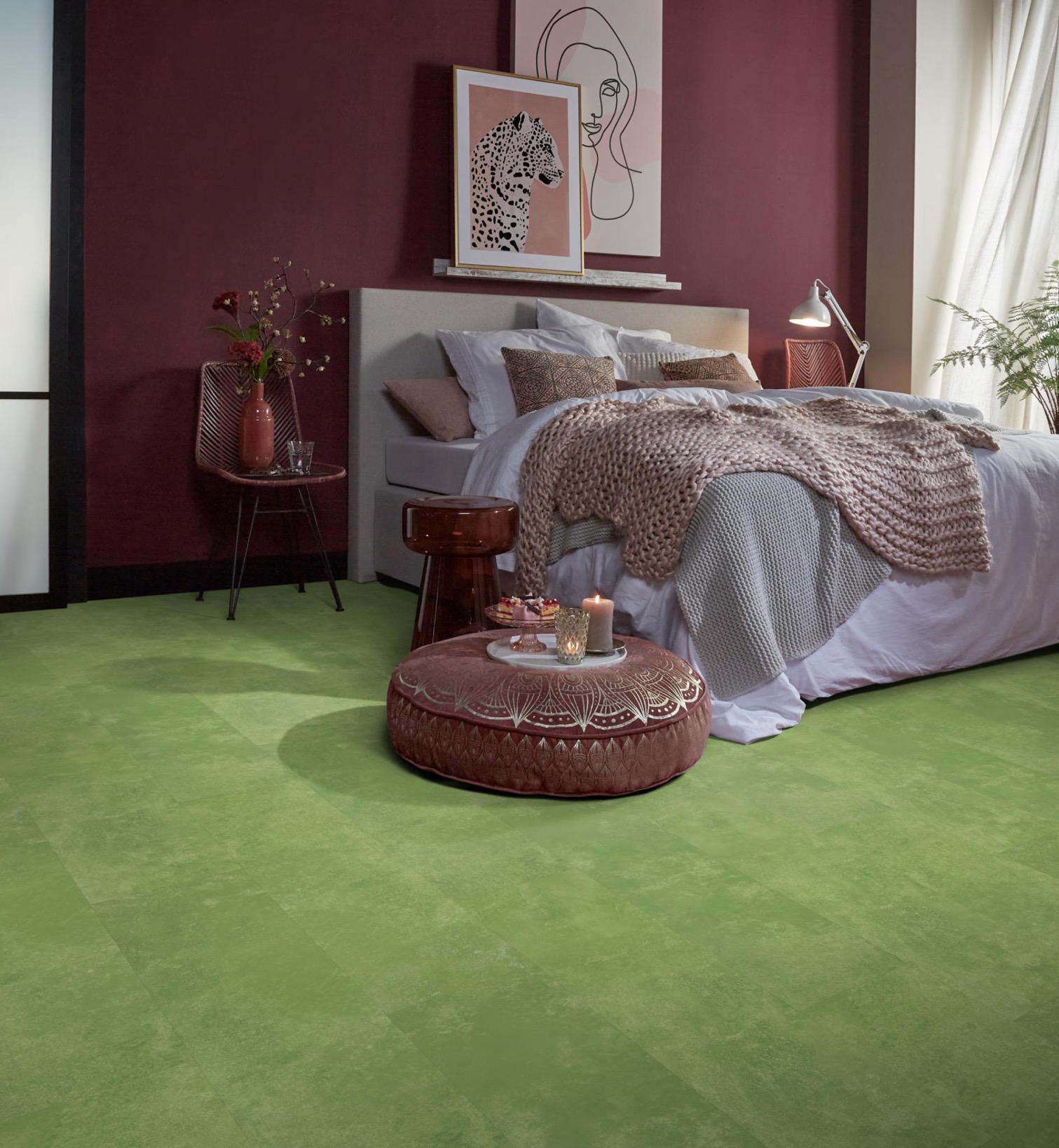 PVC - Ambiant Viretto dryback green - toplaag 0.55 - Groen