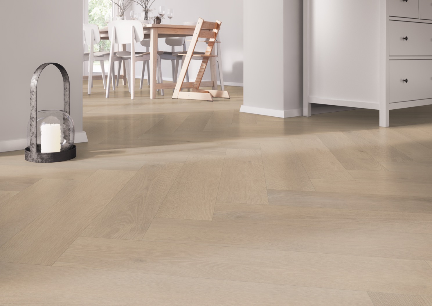Click PVC - Belakos Palazzo visgraat XL 74 | Rigid Click - toplaag 0.55 - Bruin