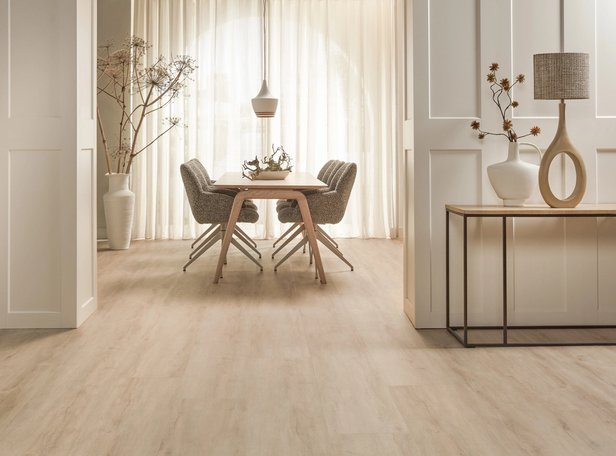 PVC - Floer Landhuis PVC - Crème Eik - toplaag 0.55 - Bruin, Wit