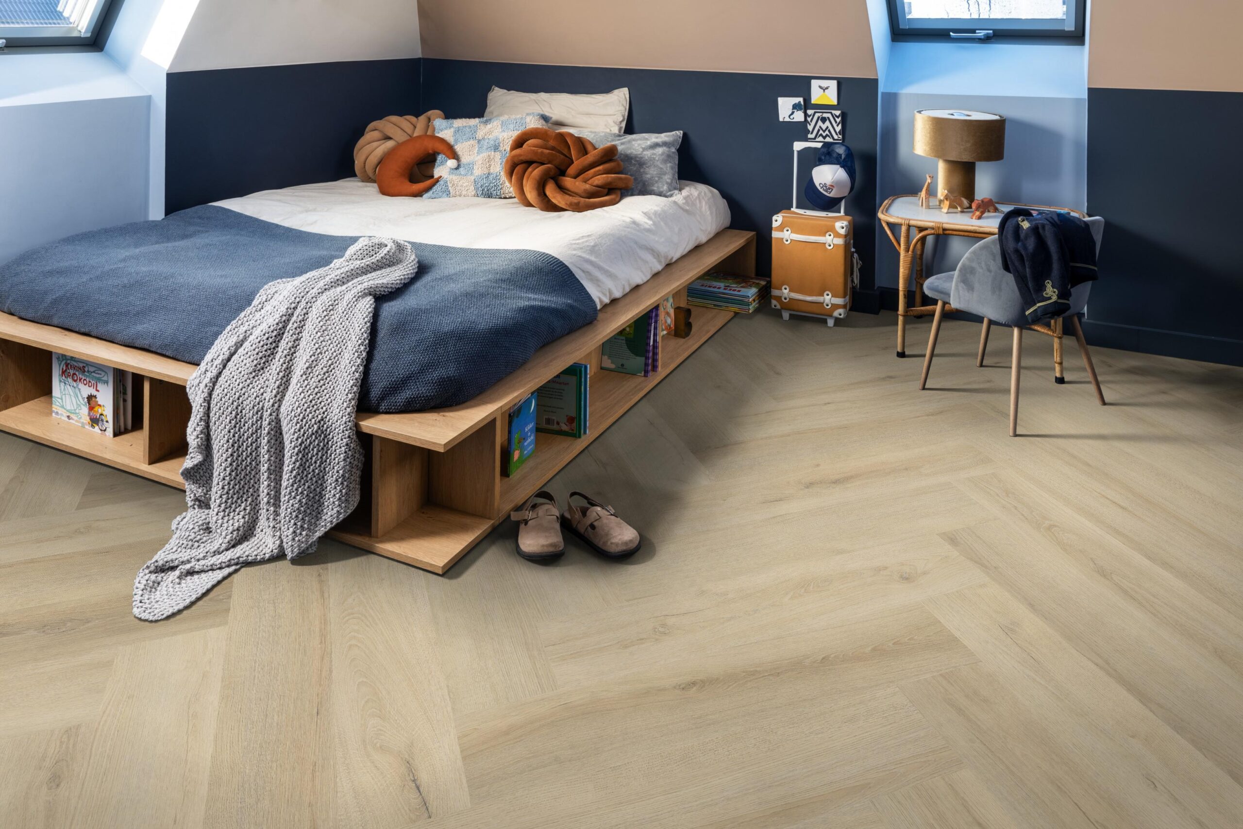 Click PVC - Ambiant Spigato xl Valento visgraat click SRC warm beige - toplaag 0.55 - xl warm beige