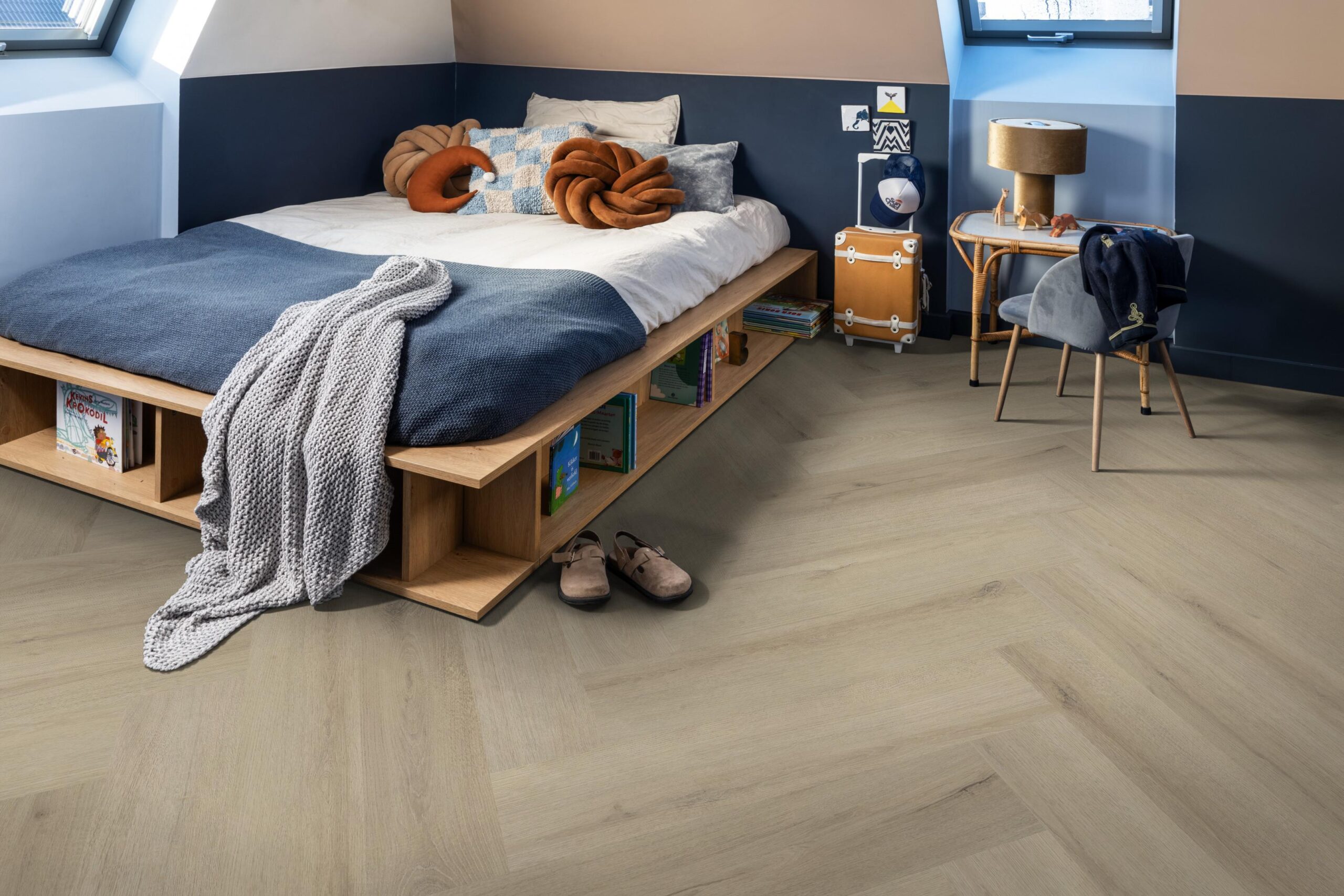 PVC - Ambiant Spigato xl Valento visgraat dryback beige - toplaag 0.55 - xl beige