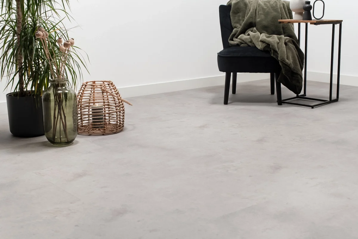 Floer Tegel PVC - Betonlook Lichtgrijs - Afbeelding 7