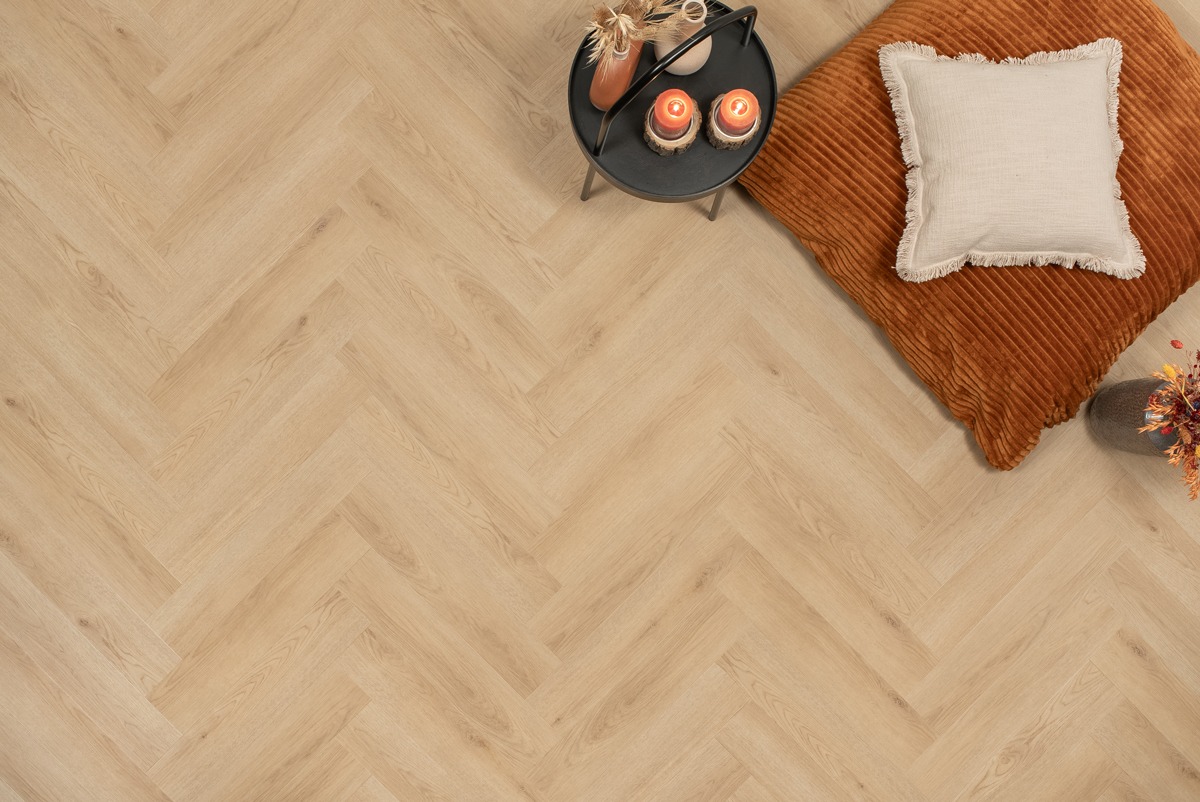 Floer Visgraat PVC - Natuur Eiken - Afbeelding 7